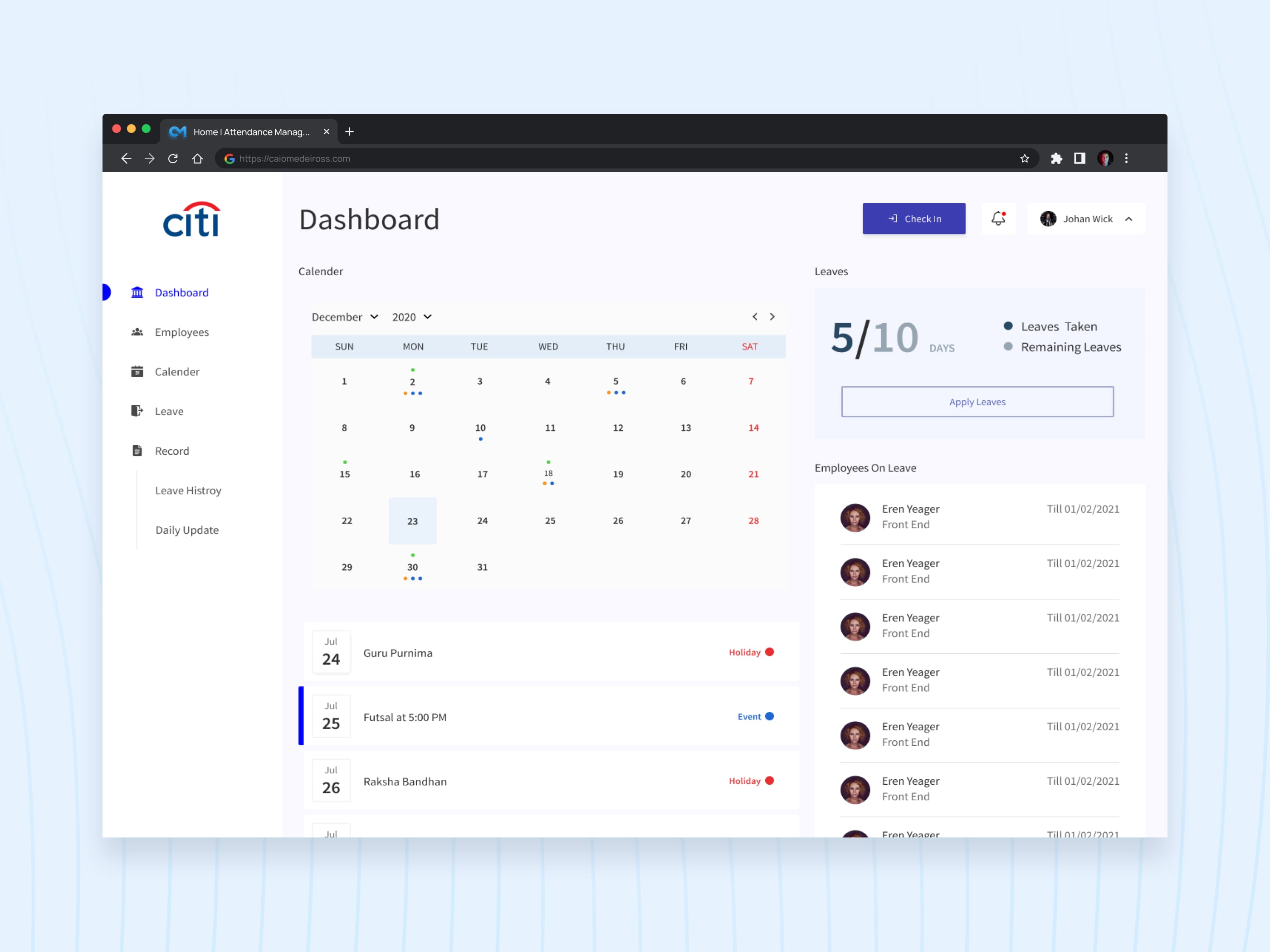 Attendance Management System Project
